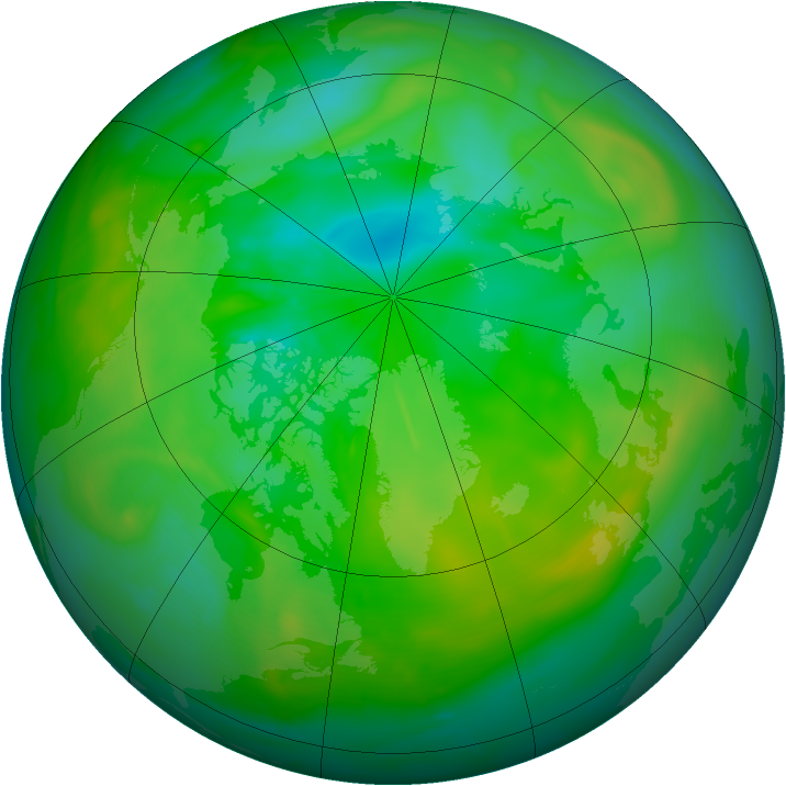 Arctic ozone map for 28 July 2015